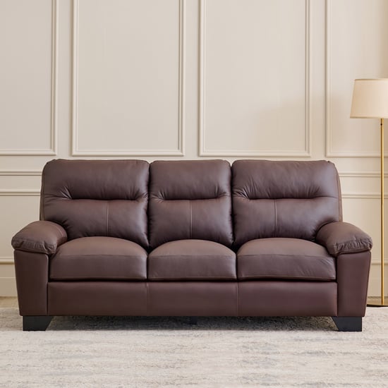 Winchester NXT Half Leather 3+1+1 Seater Sofa Set - Brown
