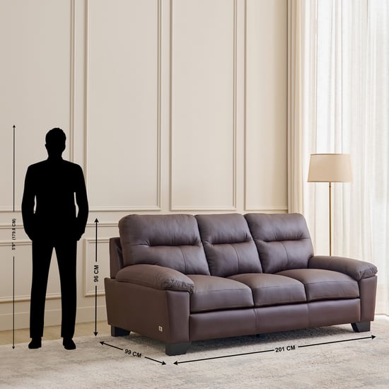 Winchester NXT Half Leather 3+1+1 Seater Sofa Set - Brown