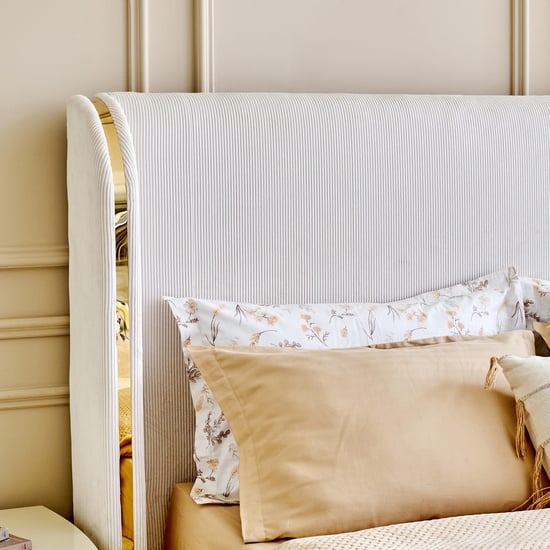 Modern Radiance Queen Bed with Hydraulic Storage - Cream