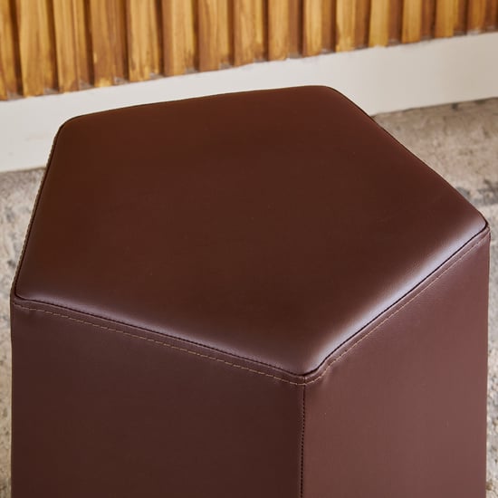 Baxton Faux Leather Ottoman - Brown