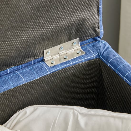 Sheldon Fabric Ottoman with Storage - Blue