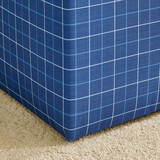 Sheldon Fabric Ottoman with Storage - Blue