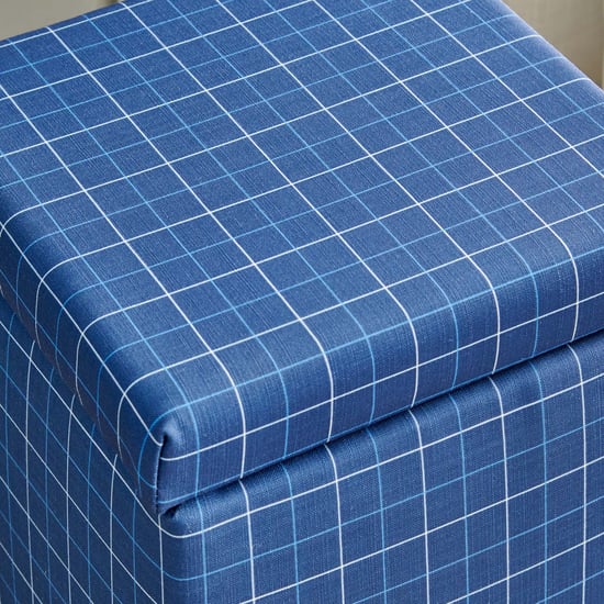 Sheldon Fabric Ottoman with Storage - Blue