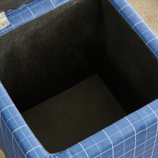 Sheldon Fabric Ottoman with Storage - Blue