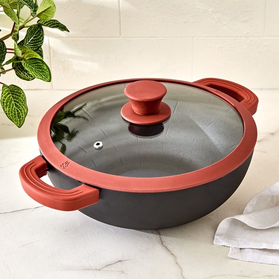 Terra Tales Sally Cast Iron Kadhai with Lid - 2.5L