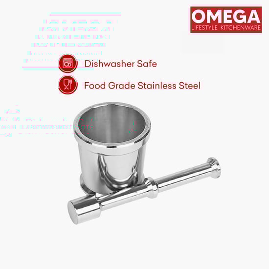 OMEGA Stainless Steel Mortar and Pestle