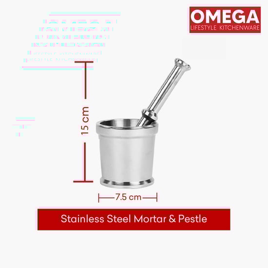 OMEGA Stainless Steel Mortar and Pestle
