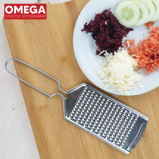 OMEGA Stainless Steel Grater with Wire Handle