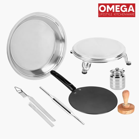 OMEGA 7Pcs Stainless Steel Roti Maker Set