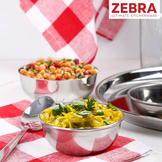 ZEBRA Set of 4 Stainless Steel Veg Bowls - 140ml