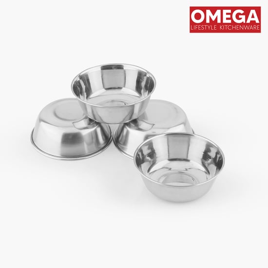 OMEGA Set of 4 Stainless Steel Prem Vati Katori - 200ml 