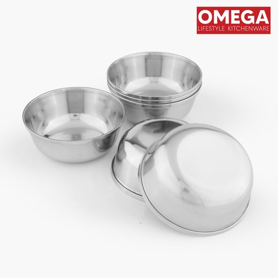 OMEGA Set of 6 Stainless Steel Katori - 140ml
