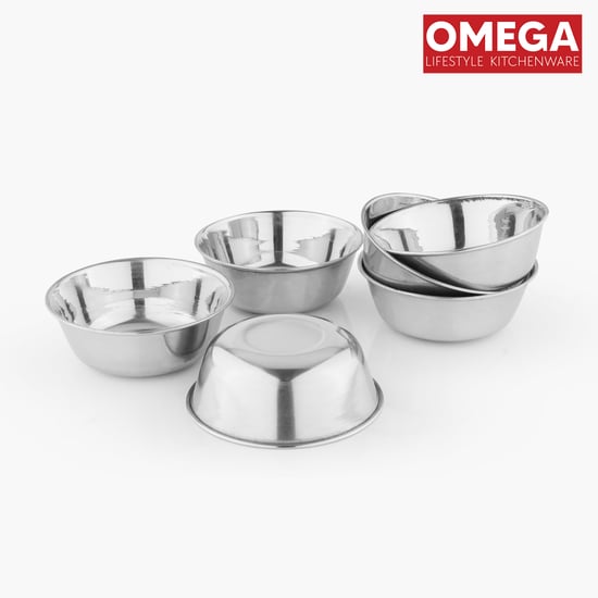 OMEGA Set of 6 Stainless Steel Prem Vati Katori - 200ml 