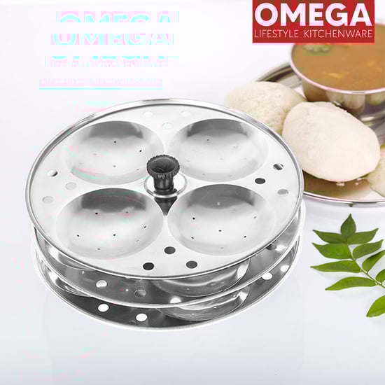OMEGA Stainless Steel Idli Maker with Stand
