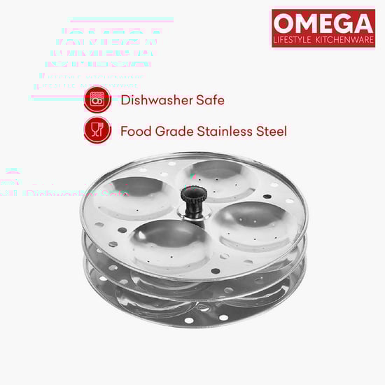OMEGA Stainless Steel Idli Maker with Stand