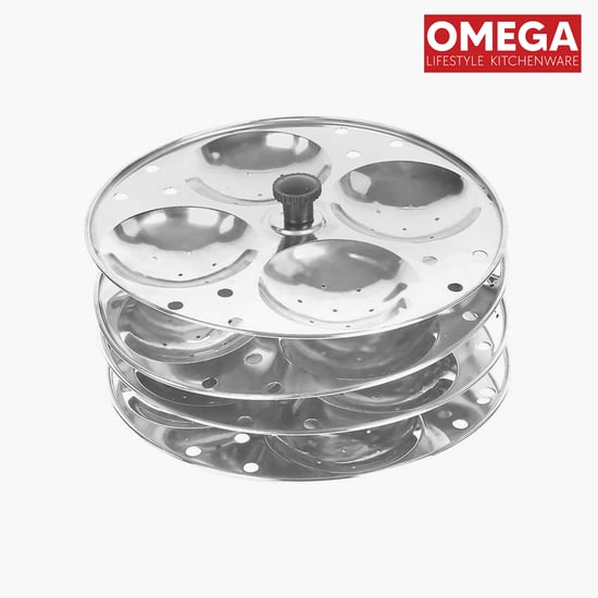 OMEGA Stainless Steel 4-Plate Idli Stand