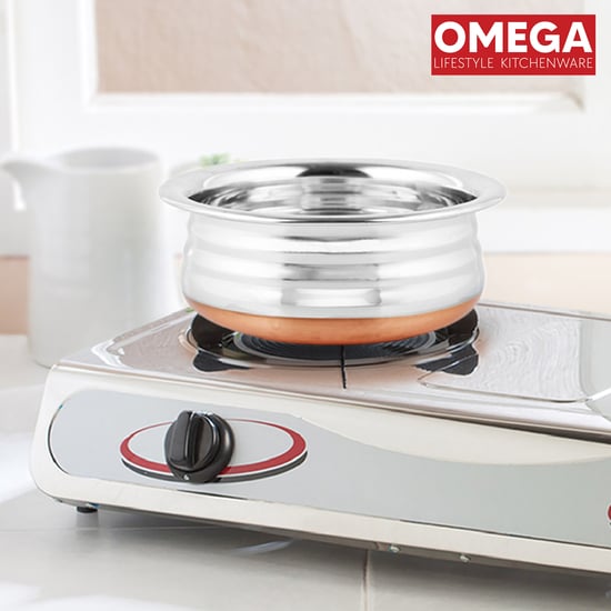 OMEGA Stainless Steel Copper Bottom Handi - 1.4L