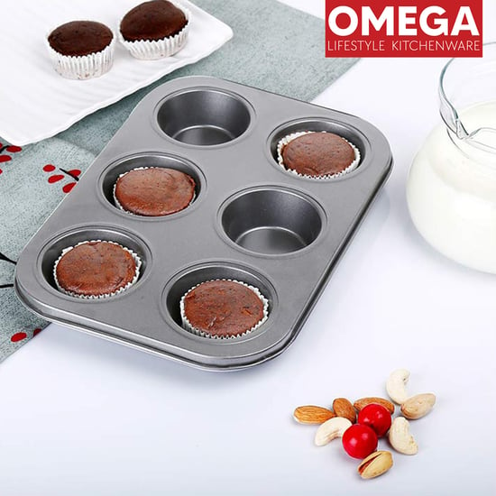 OMEGA Carbon Steel Nonstick 6-Cup Muffin Tray