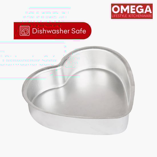 OMEGA Aluminium Heart Shape Cake Mould - 17 cm