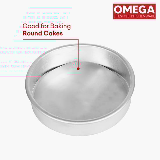 OMEGA Aluminium Round Cake Pan with Removable Base - 20 cm
