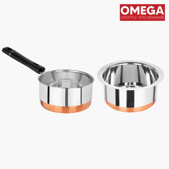 OMEGA 2Pcs Stainless Steel Cookware Set