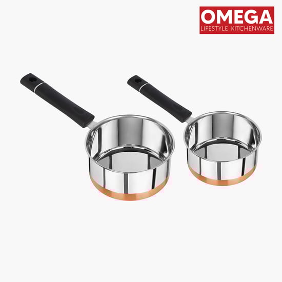 OMEGA 7Pcs Stainless Steel Copper Bottom Cookware Set