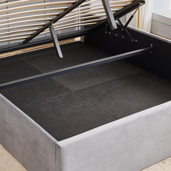 Helios Bravo Aden King Bed with Hydraulic Storage - Grey