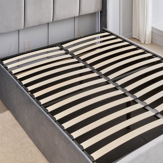 Helios Bravo Aden King Bed with Hydraulic Storage - Grey