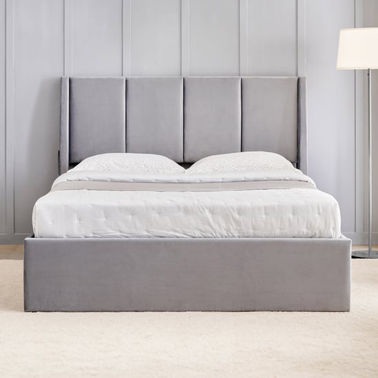 Helios Bravo Aden King Bed with Hydraulic Storage - Grey