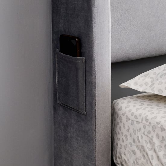 Helios Bravo Aden King Bed with Hydraulic Storage - Grey