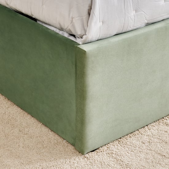 Helios Bravo Roxy Queen Bed with Hydraulic Storage - Green