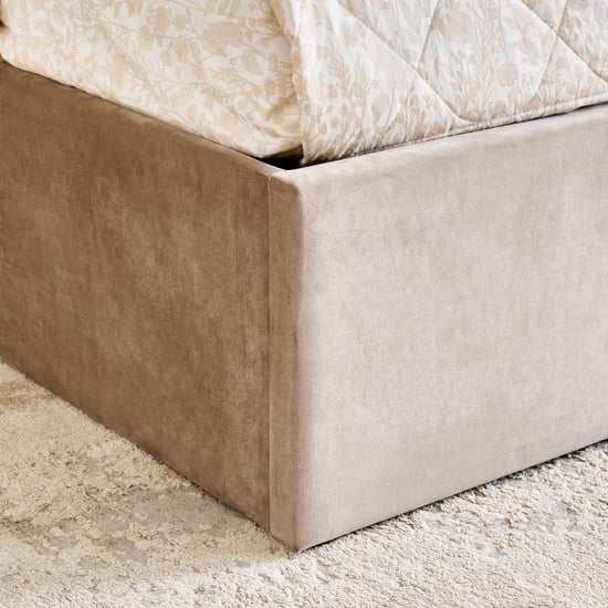 Helios Bravo Betty Queen Bed with Hydraulic Storage - Brown