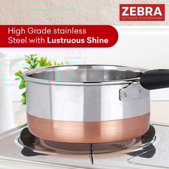 ZEBRA Stainless Steel Copper Bottom Sauce Pan - 1.2L