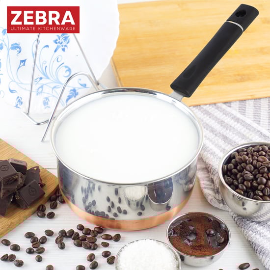 ZEBRA Stainless Steel Copper Bottom Saucepan - 2L