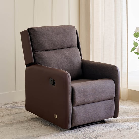 Rico Fabric 1-Seater Recliner - Brown