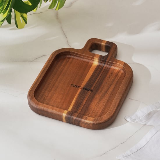 Chef's Pride Jepson Acacia Wood Appetiser Plate - 20x16cm
