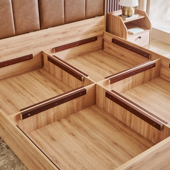 Lexus Savanna King Bed with Box Storage - Brown