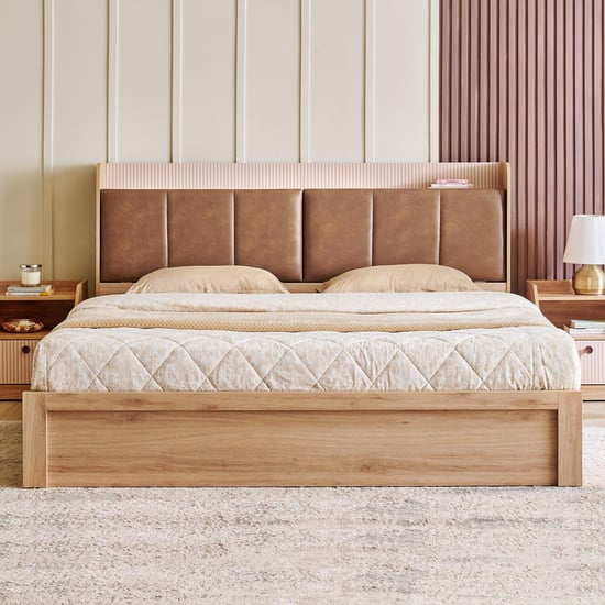 Lexus Savanna King Bed with Box Storage - Brown