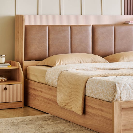 Lexus Savanna King Bed with Box Storage - Brown