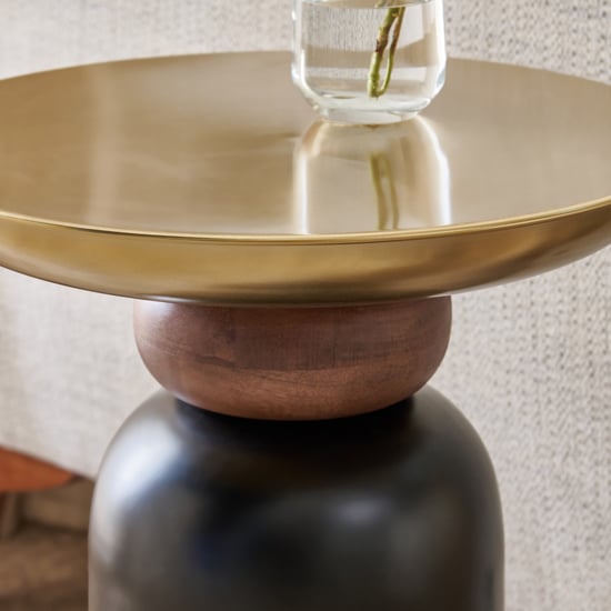 Ever Metal Top Accent Table - Gold