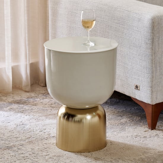 Homeshores Metal Top Accent Table - Gold