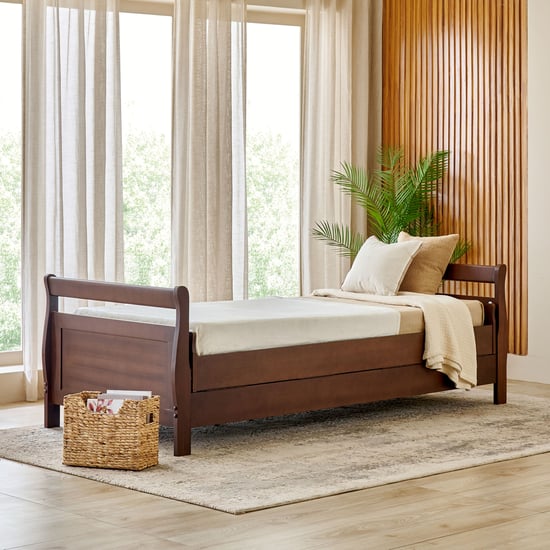 Costa Mahogany Wood 3-Seater Day Bed - Walnut