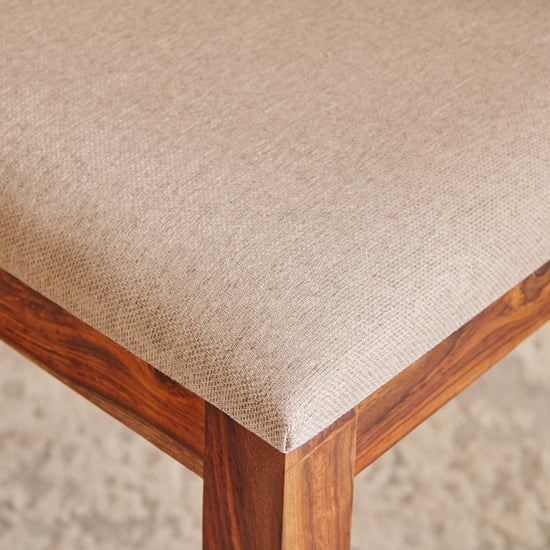 Adana Grand Marble Top 4-Seater Dining Set with Chairs - Brown and White