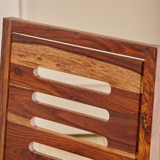 Adana Grand Marble Top 4-Seater Dining Set with Chairs - Brown and White