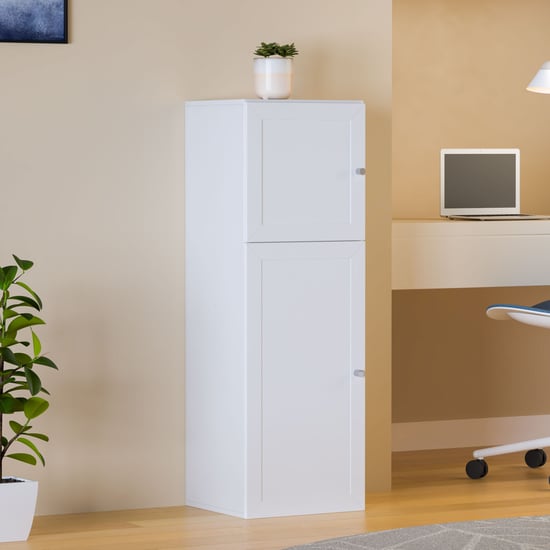 Helios Soho 2-Door Book Cabinet - White
