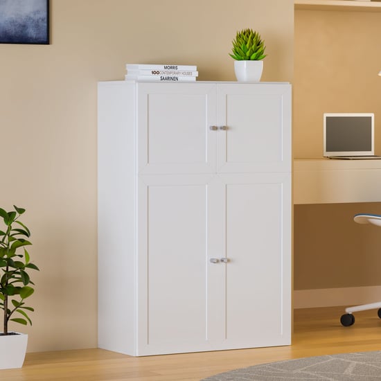 Helios Soho 4-Door Book Cabinet - White
