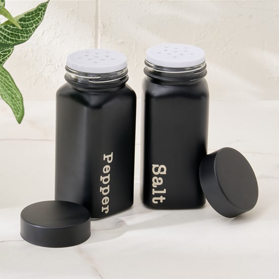 Spinel Onyx Set of 2 Glass Salt and Pepper Set - 100ml