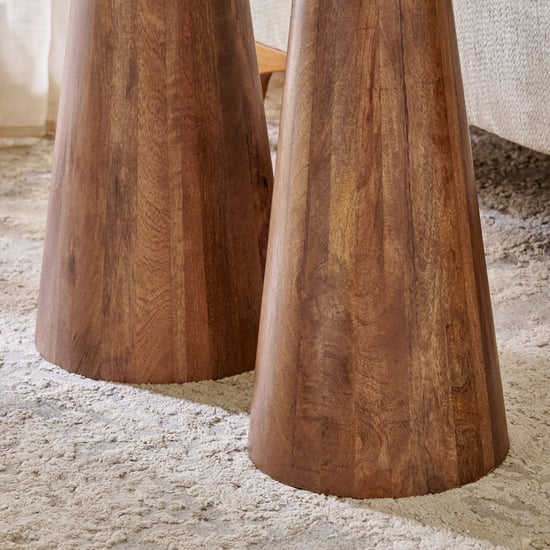 Darren Marble Top Nest of 2 Tables - Walnut