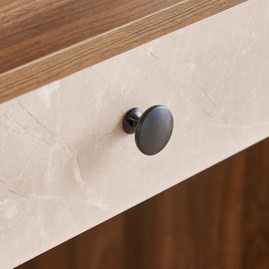 Addison Compact Study Desk with Hutch - Brown