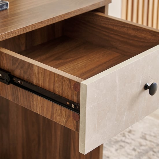 Addison Study Desk with Hutch - Brown